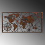 Wallity World Map Large - 2 Escultura de Pared de Metal Multicolor